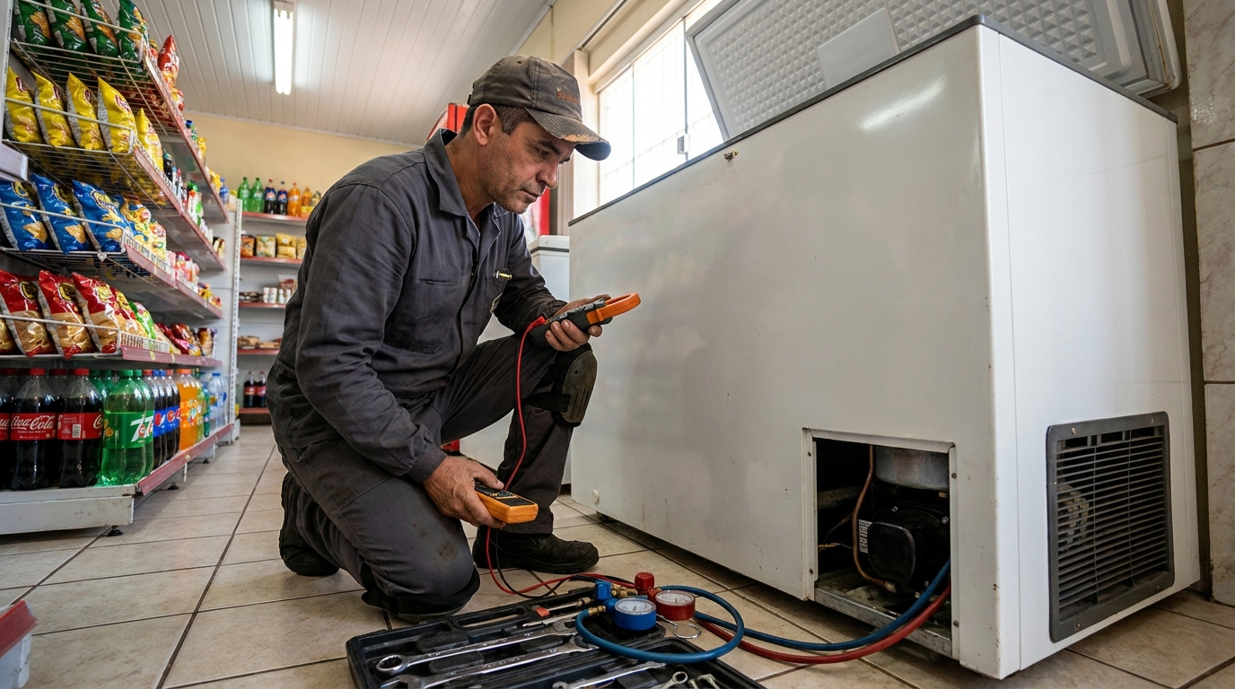 Reparo na placa eletrônica do freezer em Cabo Frio‑RJ